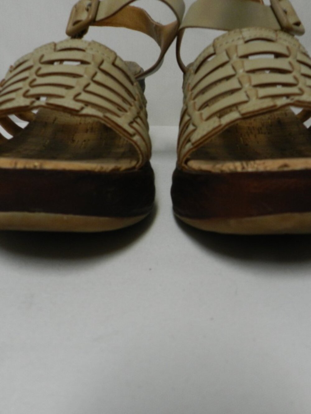 Korks Kork Ease Marley Leather Wedge slingback taupe sandals comfort Size Sz 6 - Picture 4 of 13